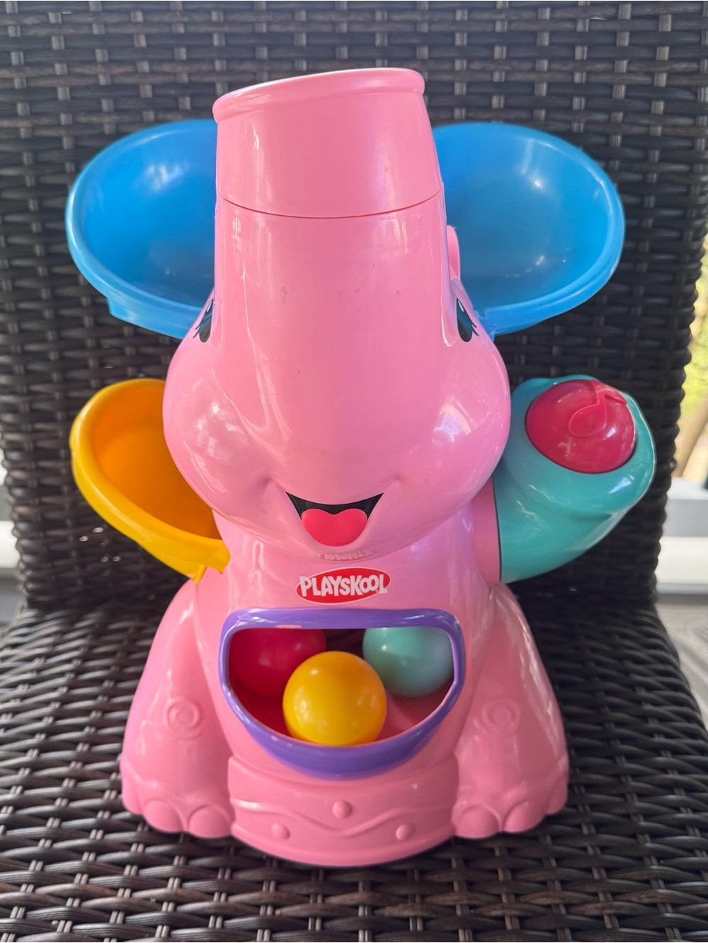 Playskool Poppin' Park Elefun Busy Ball Popper Chase n Go Pink Elephant Toy